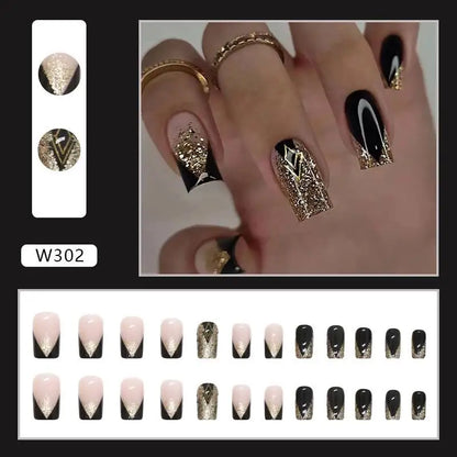 Custom Ballerina Press Nails
