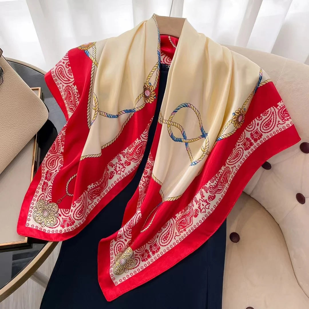 Luxury Satin Silk Scarf