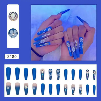 Custom Ballerina Press Nails