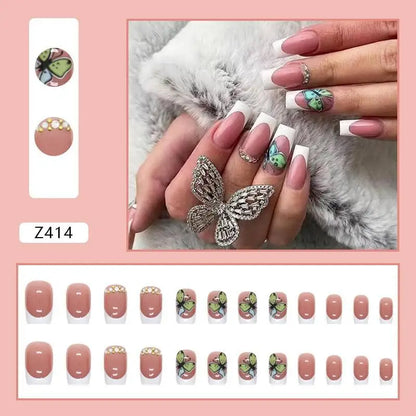 Custom Ballerina Press Nails