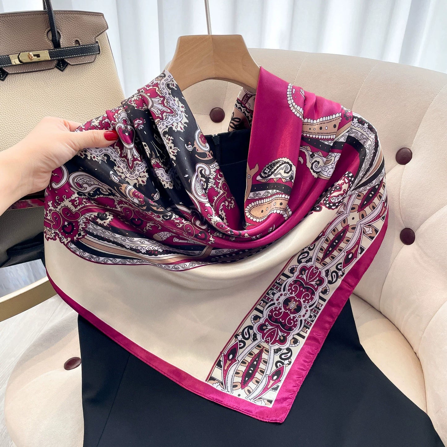 Luxury Satin Silk Scarf
