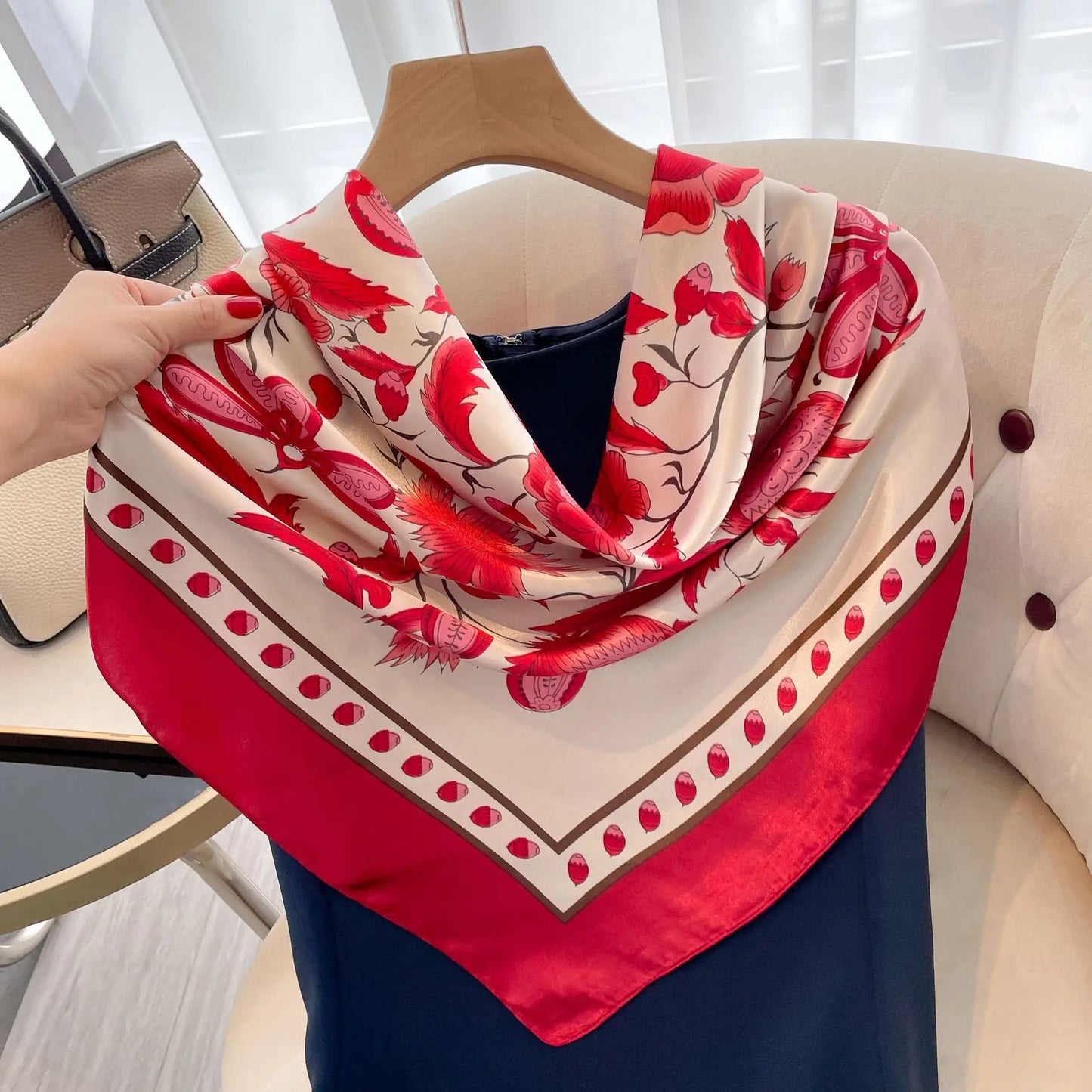 Luxury Satin Silk Scarf