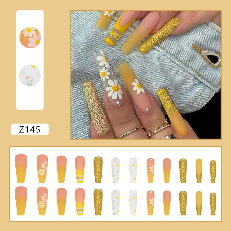 Custom Ballerina Press Nails