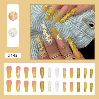 Custom Ballerina Press Nails