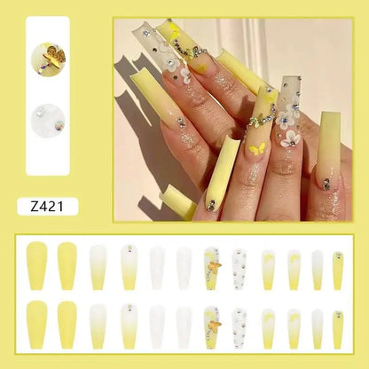 Custom Ballerina Press Nails
