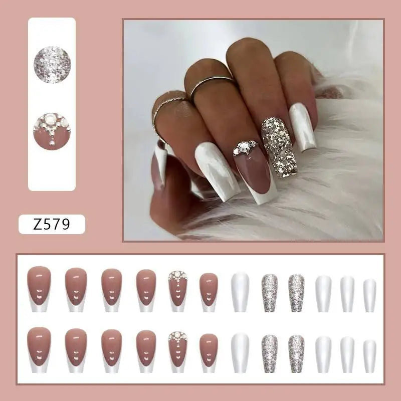 Custom Ballerina Press Nails