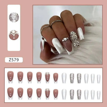 Custom Ballerina Press Nails