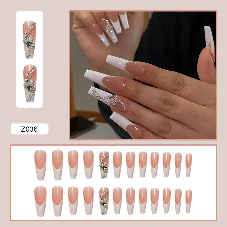 Custom Ballerina Press Nails