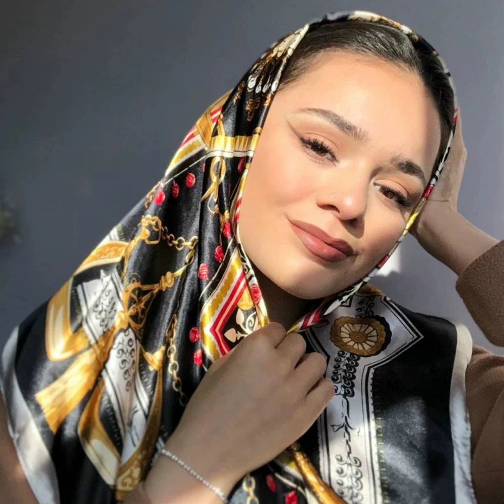 Luxury Satin Silk Scarf