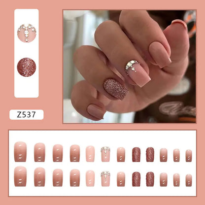 Custom Ballerina Press Nails