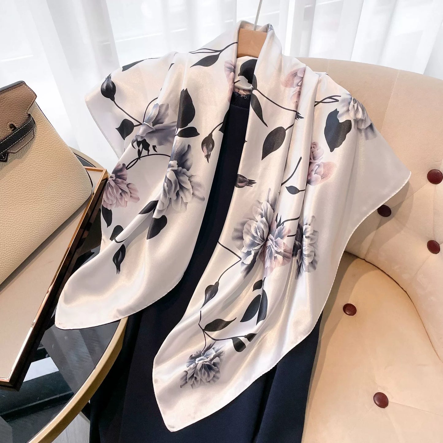 Luxury Satin Silk Scarf
