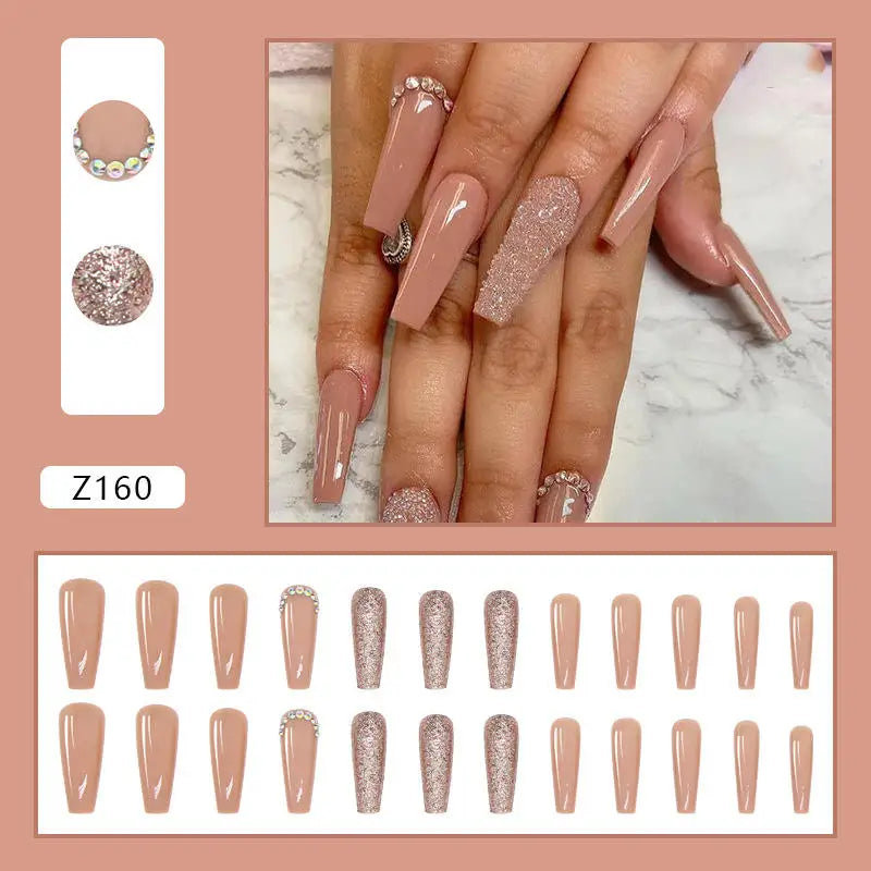 Custom Ballerina Press Nails