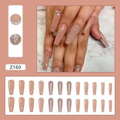 Custom Ballerina Press Nails