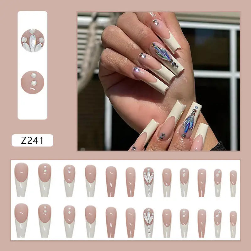 Custom Ballerina Press Nails