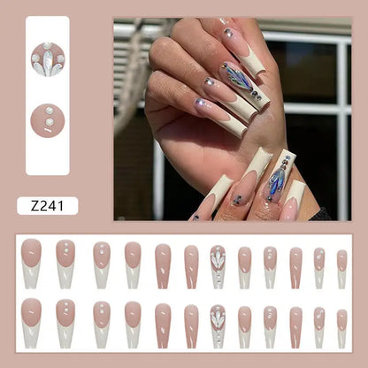 Custom Ballerina Press Nails